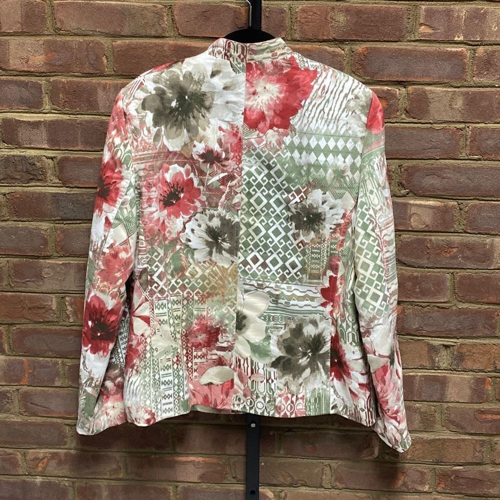 Alfred Dunner Multi Color Full Zip Jacket Size 14 - Picture 2 of 6